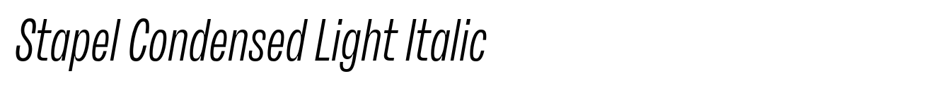 Stapel Condensed Light Italic image